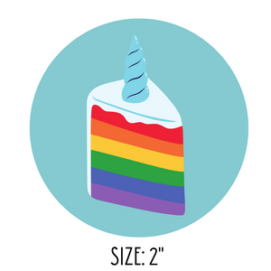 Rainbow Cake Slice Sticker