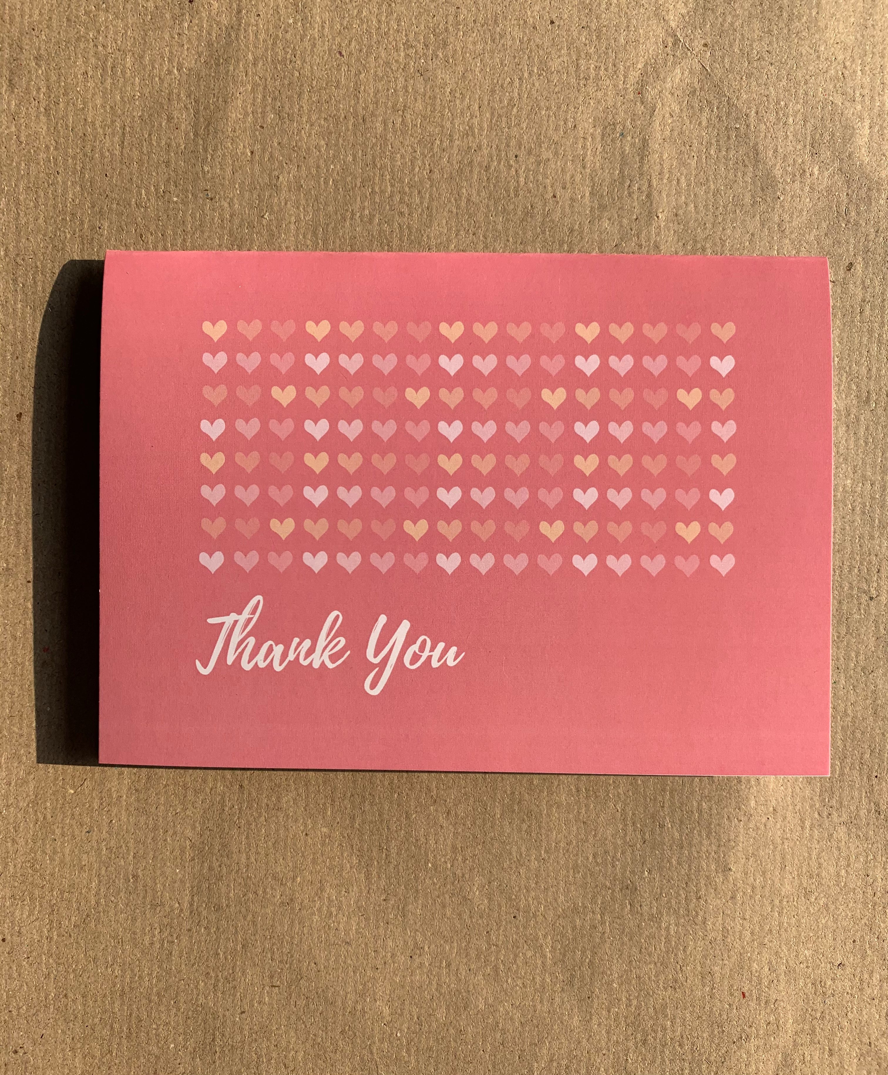 Pastel thank you card