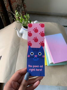 You paws-ed right here cat bookmark