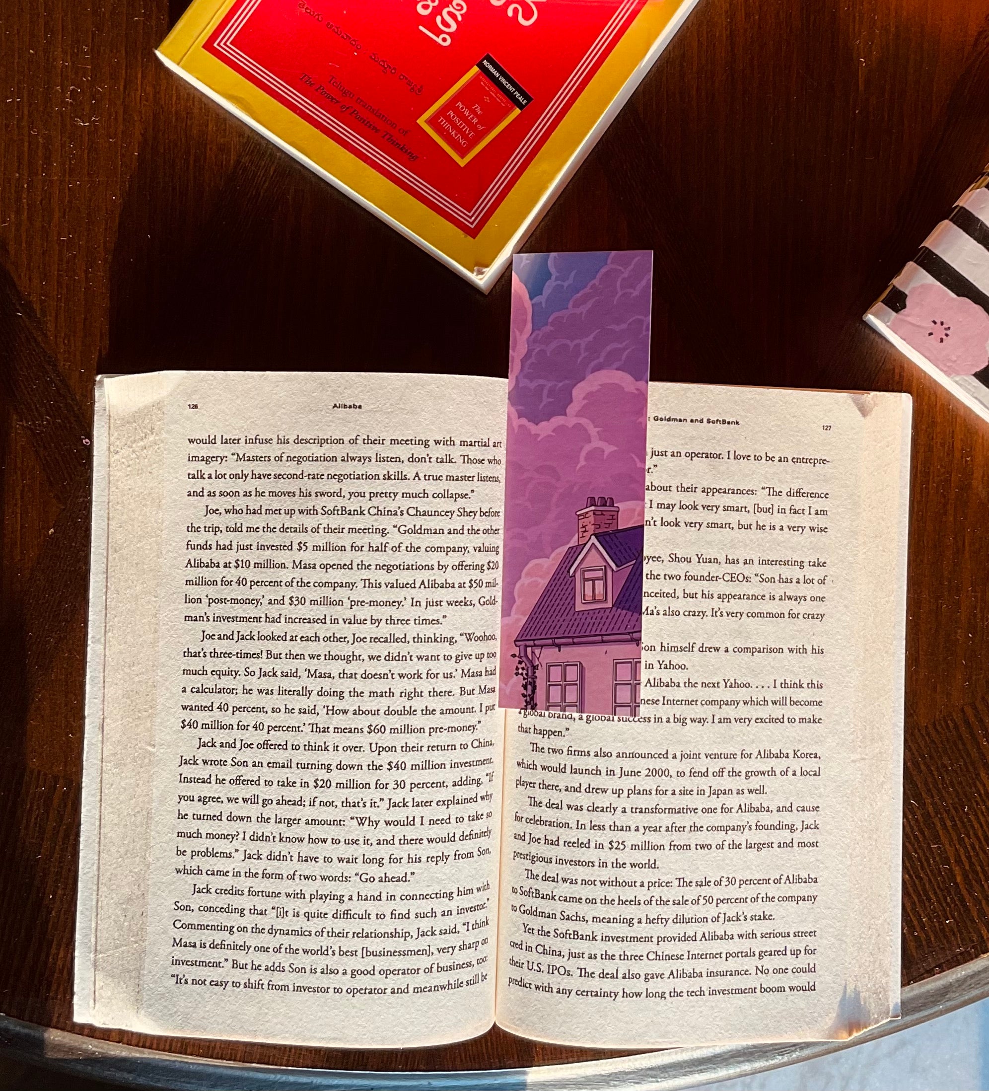 Purple anime aesthetic bookmark