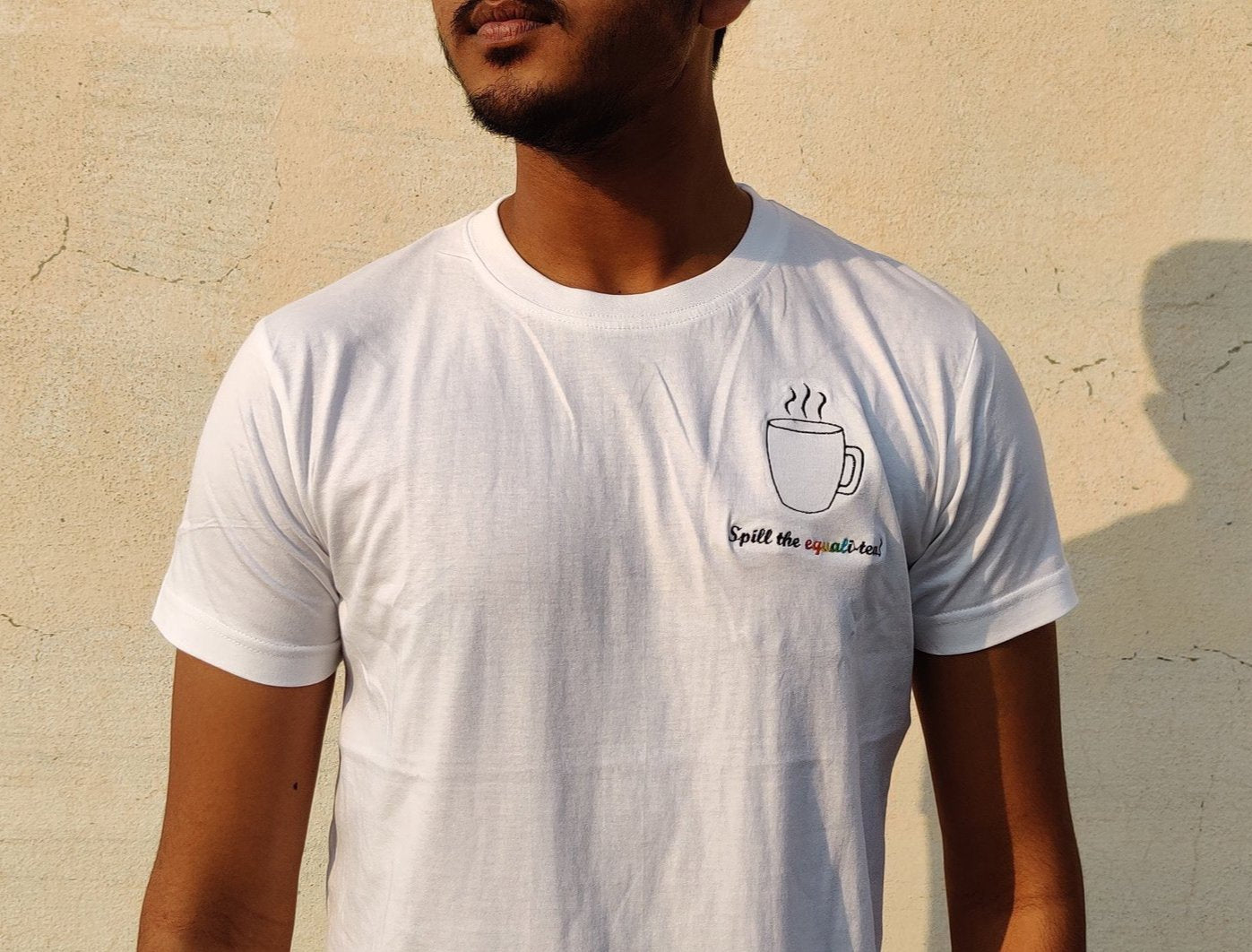 Spill The Equali-tea Embroidered T-shirt