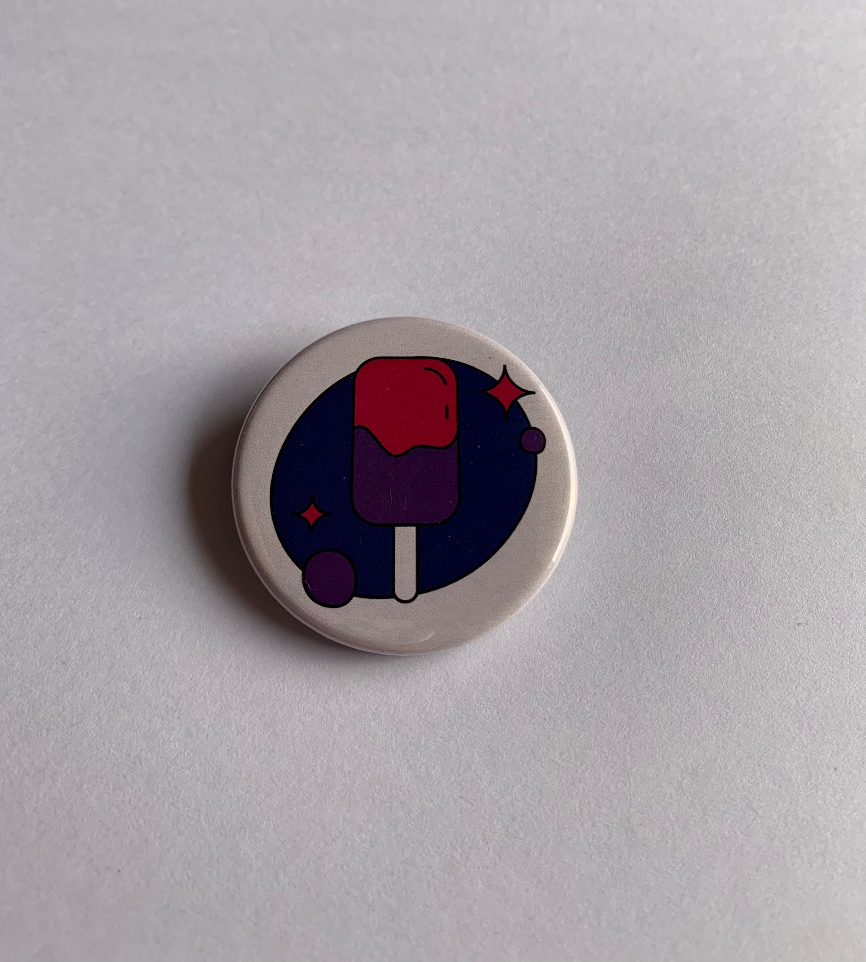 Subtle Bi Colors Popsicle - Button Badge