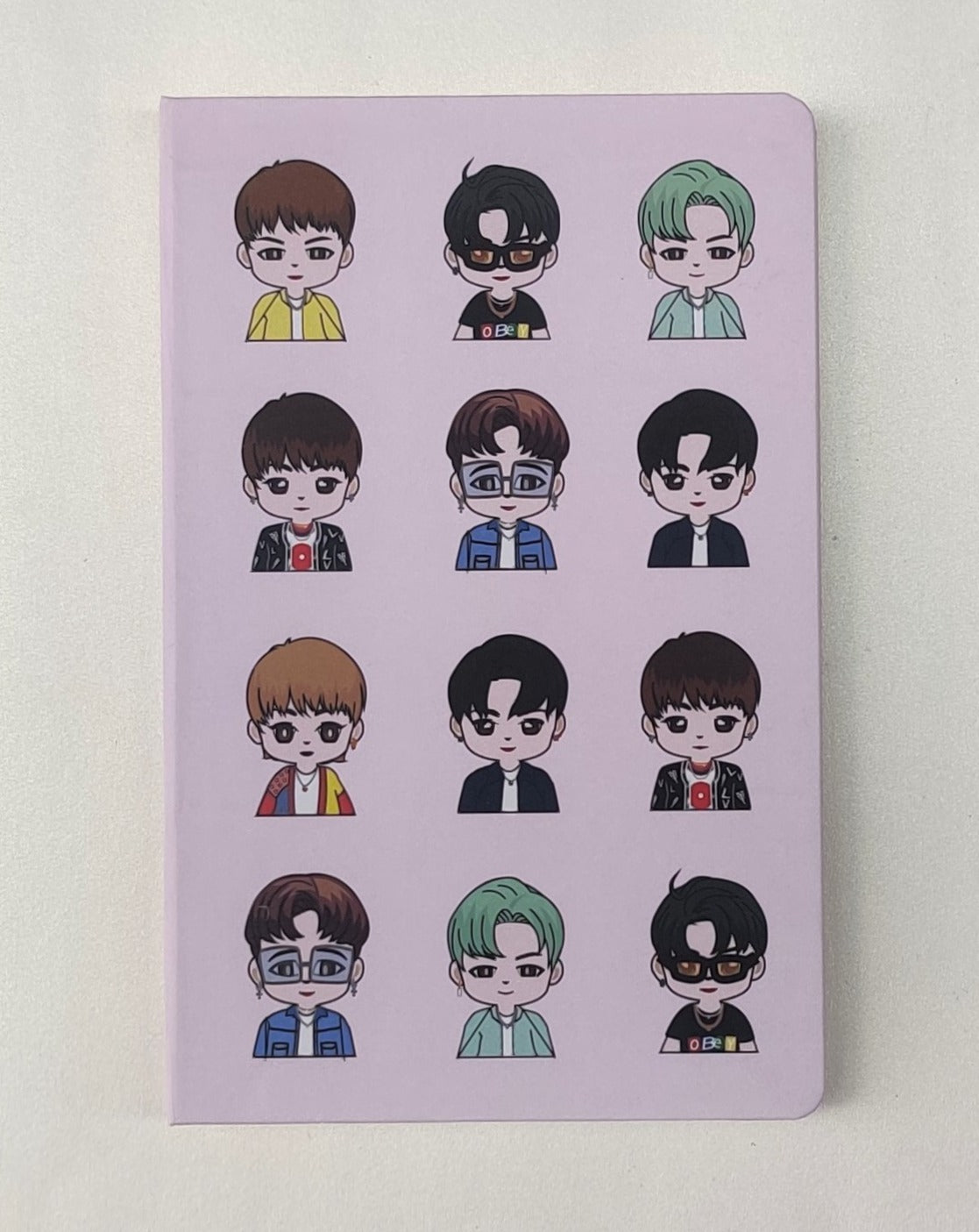 LIMITED EDITION! _ Life Goes On Series BTS Chibi Portraits with Purple Heart.  Features:  Unruled  90 GSM  166 pages  Dimensions: 22x14cm  Hard Cover - feather finishing   Rounded edges.    Designed and Made In India.