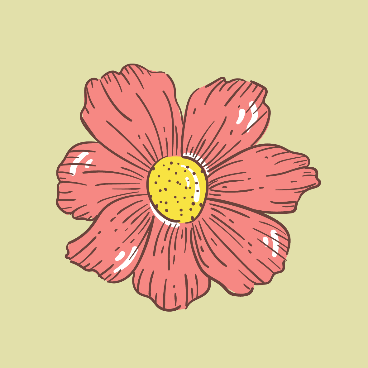 Aesthetic Flower Sticker