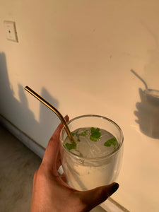 Gold Stainless Stainless Steel Straw