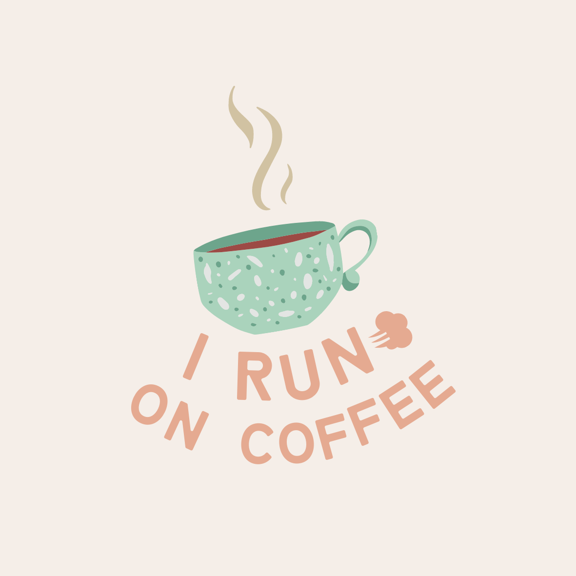 I Run On Coffee Sticker