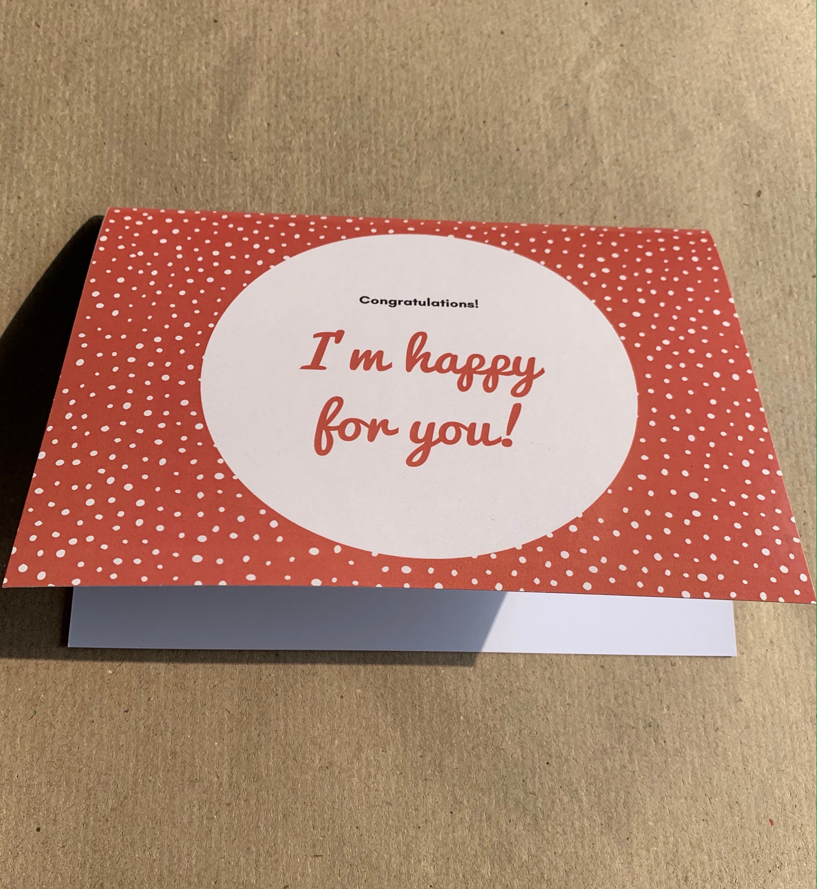 I'm happy for you card